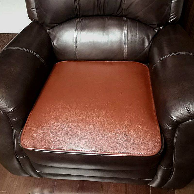 防滑透气天然头层真水牛皮凉座垫耐磨沙发办公电脑餐椅子方坐垫夏