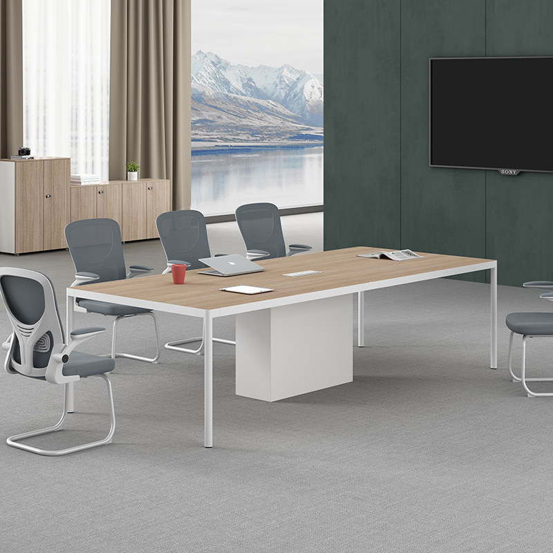 铝合金简易弧形会议桌长桌椅组合简约现代大小型洽谈室阅览桌子