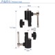 三节独立可调U型闪光灯座三脚架 支架 灯架整体金属灯座三节式