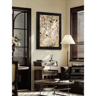 2024新款法式中古复古客厅装饰画落地画卧室挂画玄关餐厅阳台单幅