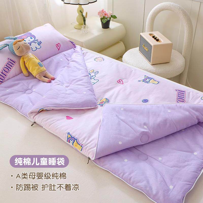 A类母婴纯棉儿童睡袋防踢被神器春秋全棉幼儿园午睡防风被可机洗