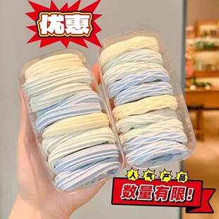海盐新款高颜值发圈无接缝发圈高弹力皮筋头发不伤头绳马尾
