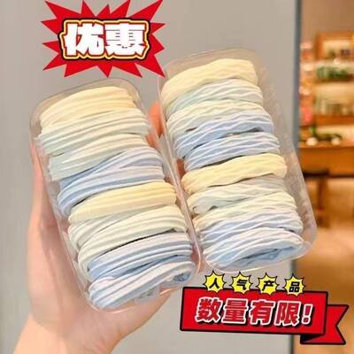 海盐新款高颜值发圈无接缝发圈高弹力皮筋头发不伤头绳马尾