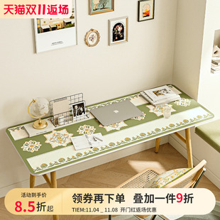 护眼无味书桌垫防水防油学生学习桌办公桌桌垫免洗皮革办公桌布绿