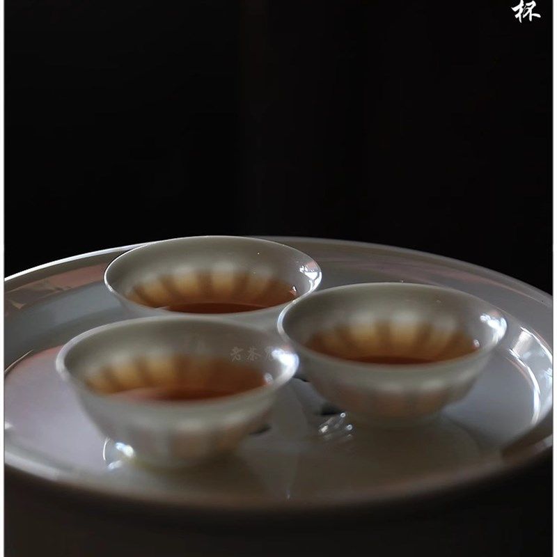 【老杯 葵花杯】古陶老茶鬼 潮州工夫茶杯 超薄杯 浅口杯 阔口