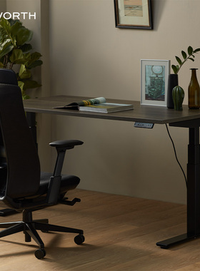 Haworth海沃氏HAT电动升降桌电脑桌直角升降桌海沃氏桌子