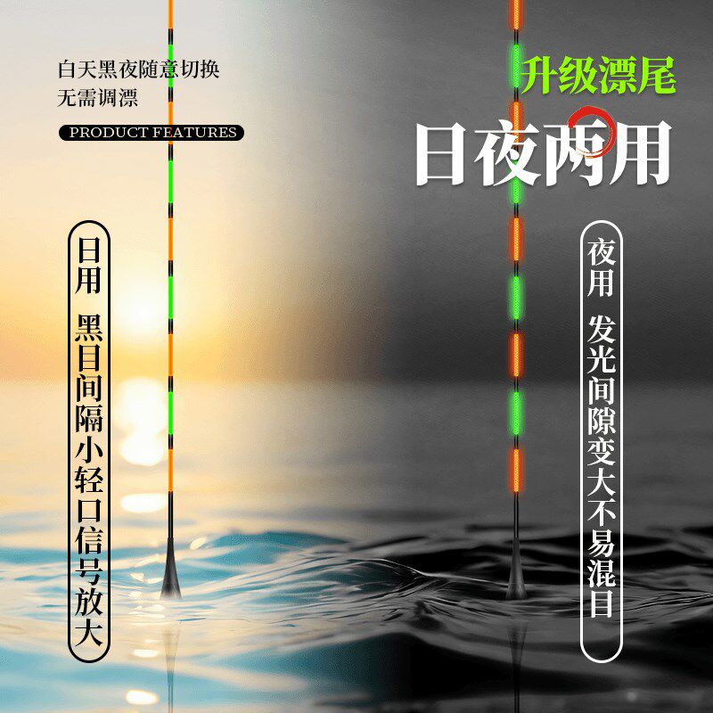 梦者电子浮漂芦苇夜光漂日夜两用黑坑鲤鱼鲫鱼鱼漂超亮夜钓高灵敏
