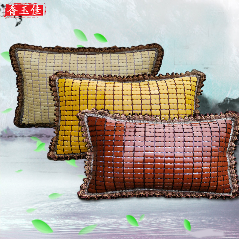 竹席枕头套凉席枕套欧式沙发凉爽靠枕护腰靠背垫头枕抱枕套子定制