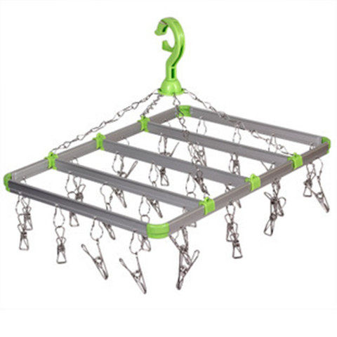 和兴铝合金不锈钢袜夹防风晒衣架晾内裤尿布毛巾口罩小孩衣裤28夹