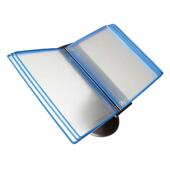 文件夹翻页展示文件架资料架标 资料展示架 10页A4竖向台式 壁挂式