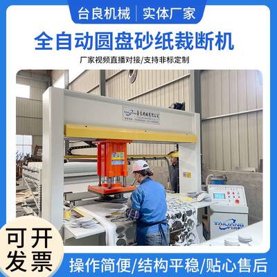 实体厂家台良智能机械全自动圆盘砂纸抛光片研磨机材料裁断机