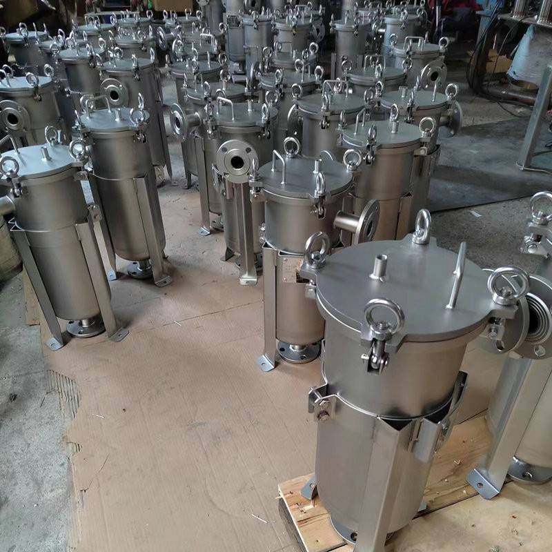 QYDL-1P-0.25M2-DN40单袋过滤器单袋顶入式泥沙井水布袋式过滤机