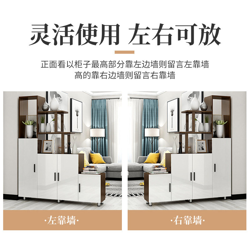 屏风隔断客厅置022年新款博古架玄关柜餐柜边鞋柜2物架展示架木质
