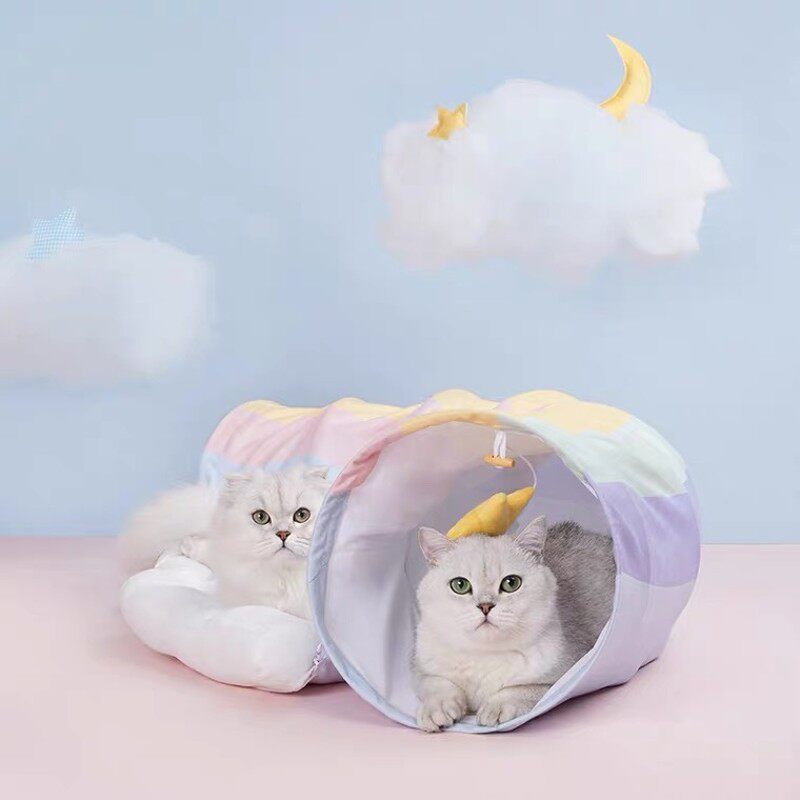 季気喵丨通幻猫隧道猫咪床猫梦道滚地龙可拆洗猫窝四元通用猫玩具