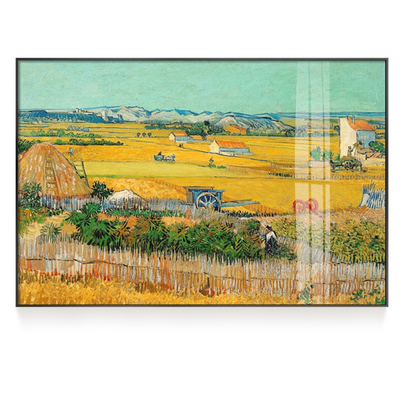 梵高装饰简客厅装饰画现代画约餐厅饭画墙厅抽象丰收星空油画单幅