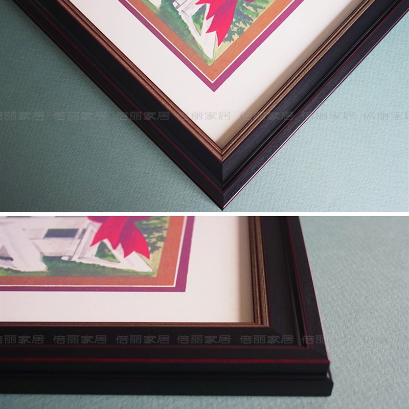 倍丽框画黑白建筑物厅联组合画客四书房玄关卧室装饰画有饰画挂画