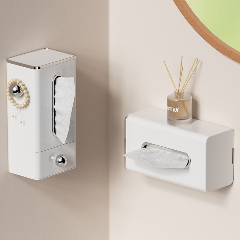 轻奢壁挂纸巾盒家用53