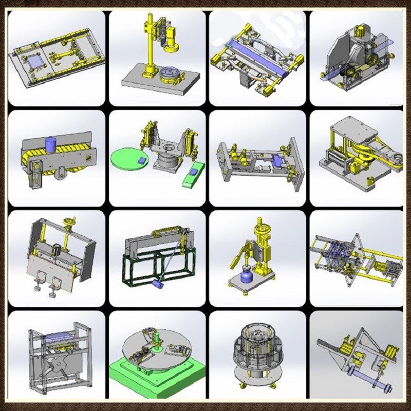 1750套工装夹具检具非标机械结构图纸自动化solidworks模型3d设计