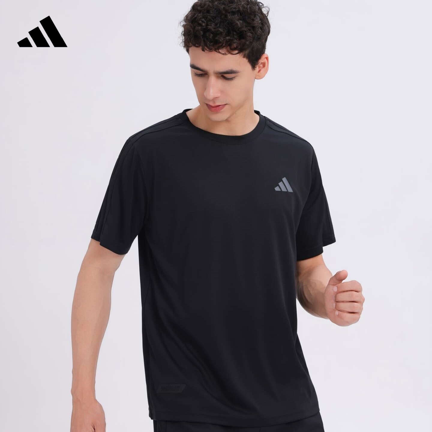 Adidas/阿迪达斯短袖男款速干半袖T恤休闲运动2026新款夏透气圆领