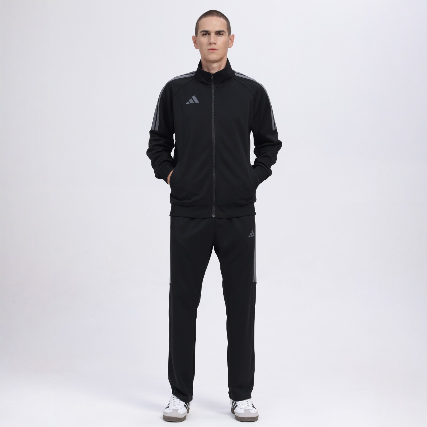 Adidas/阿迪达斯秋季男装套装青少年运动休闲跑步外套长裤穿搭
