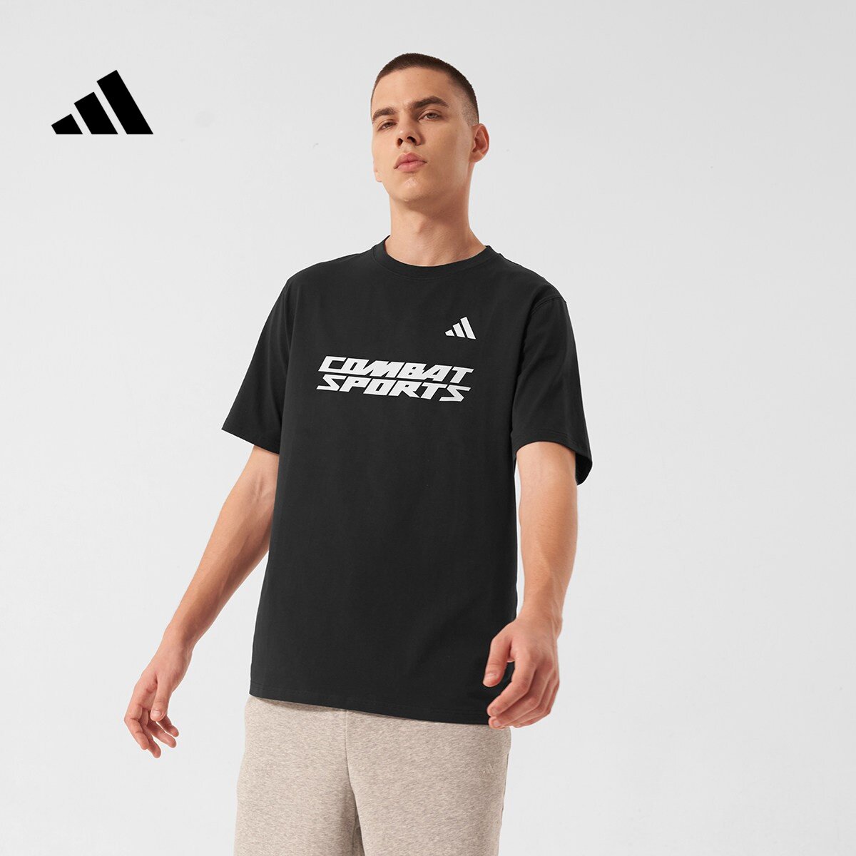 Adidas/阿迪达斯运动T恤2026新款夏季亲肤舒适休闲短袖棉