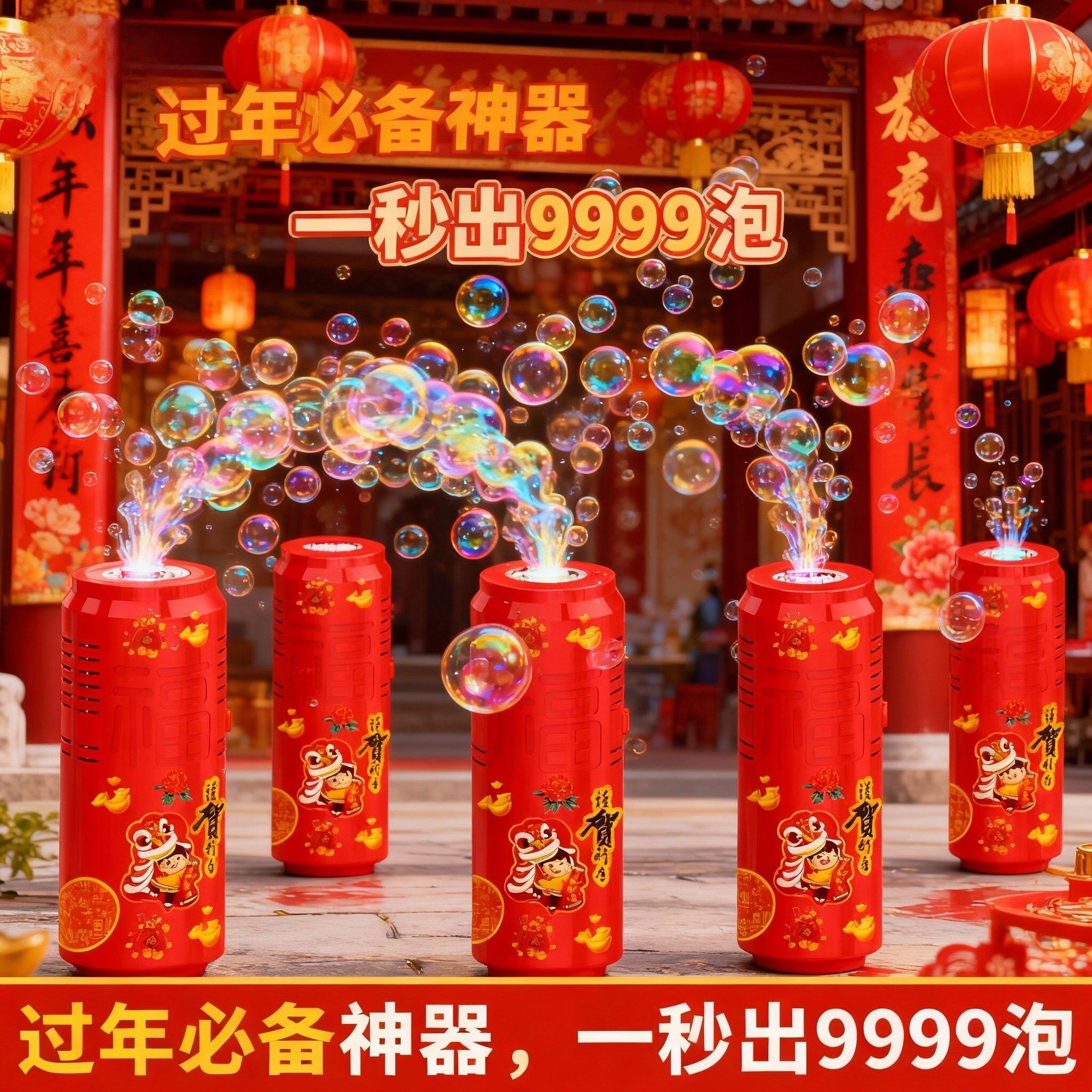 【下单立减50】新年烟花泡泡机儿童全自动带灯光婚礼礼花吹泡泡JH,节庆用品/礼品,创意/设计玩具,淘宝优惠券,粉丝福利购,淘宝优惠卷