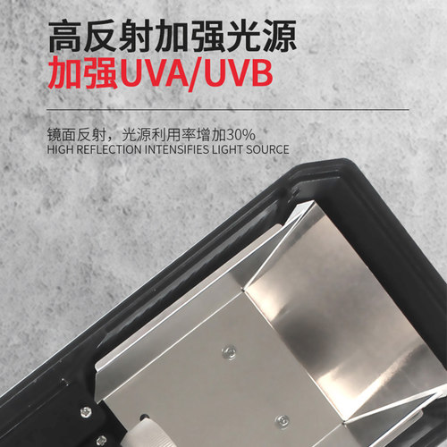 爬宠横向双头灯罩龟虫陆爬蜥蜴饲背灯UVA加热UVB太阳灯晒养箱灯具