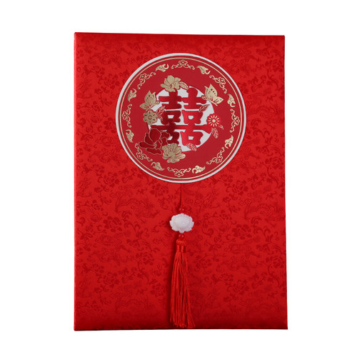 婚礼签到本中式结婚签名册簿金薄记到礼嘉宾礼薄签账本人情簿/本