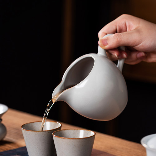 公道杯汝窑开片可养大号茶海分茶器功夫茶具陶瓷汝瓷冰裂单个公杯