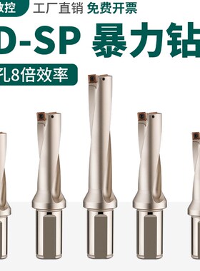 6du钻刀杆暴力钻u转钻头SP平底深孔车床用数控喷水快速6倍spu钻头
