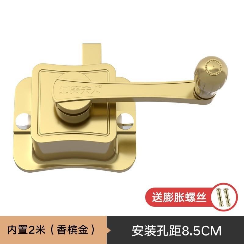 升降晾衣架配件手摇器钢丝绳转角阳台晒衣架式铝制全套摇杆绞盘。图片