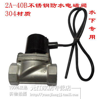 2A-40B 不锈钢防水电磁阀 喷泉跑泉电磁阀DN40 1寸5 AC220V DC24V