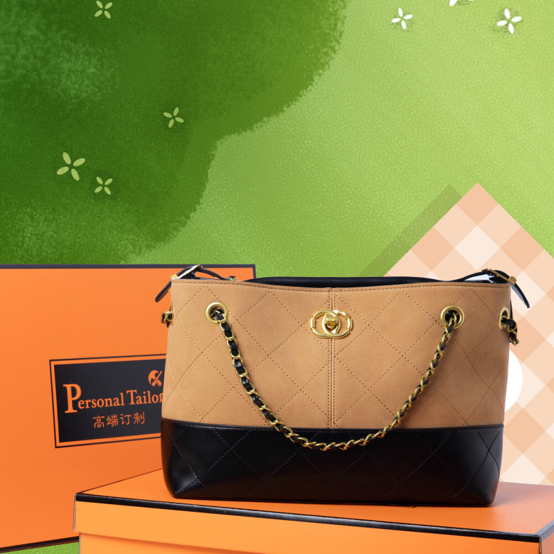 小香风复古大容量托特包