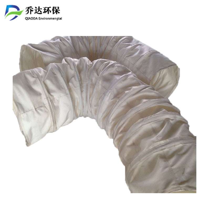 乔达 水泥散装机伸缩布袋 双层带吊环输送软连接