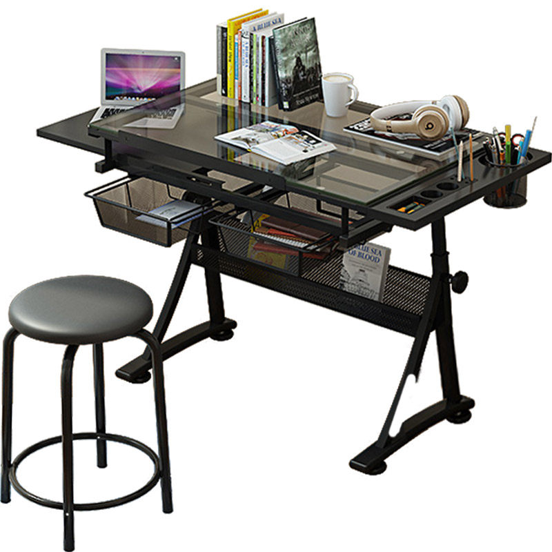 儿童可升降课桌椅套装小学生画画美术室培训班组合学习桌绘画桌子