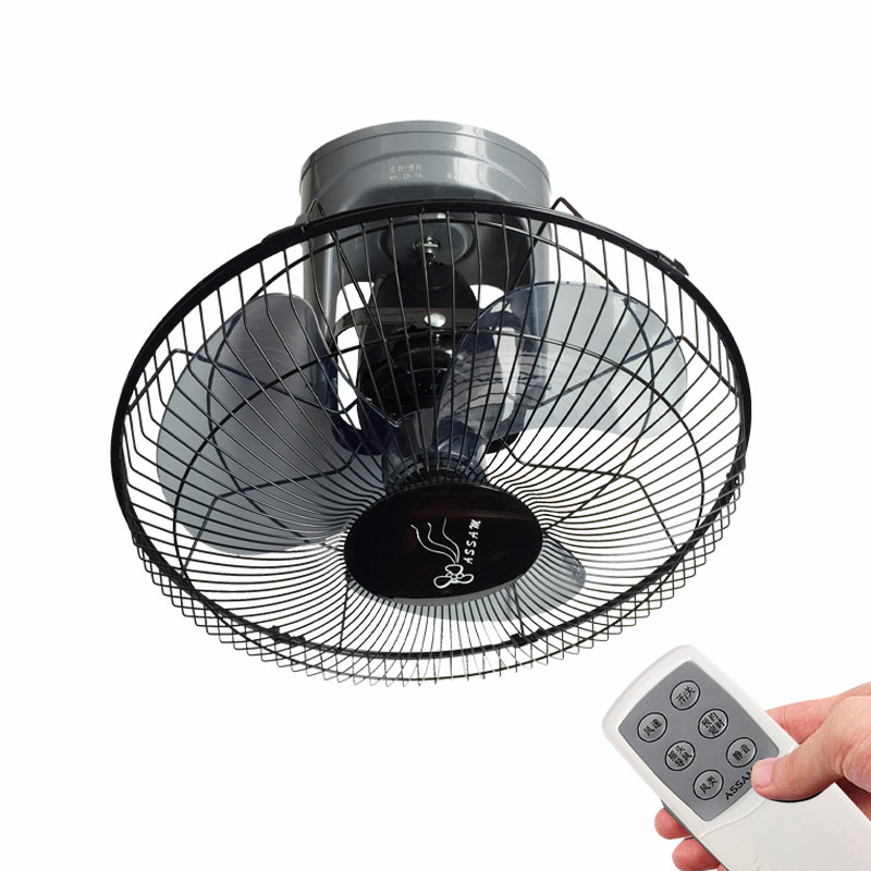 楼顶扇吸顶扇电风扇工业风吊扇大功率遥控定向360度摇头20寸黑色