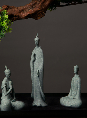 禅意桌面中式北魏佛佛像佛祖释迦摩尼桌面摆件茶宠香道装饰品