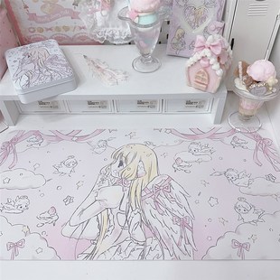小叽少女防水防滑学生可爱电脑鼠标垫宿舍桌垫餐垫宠物