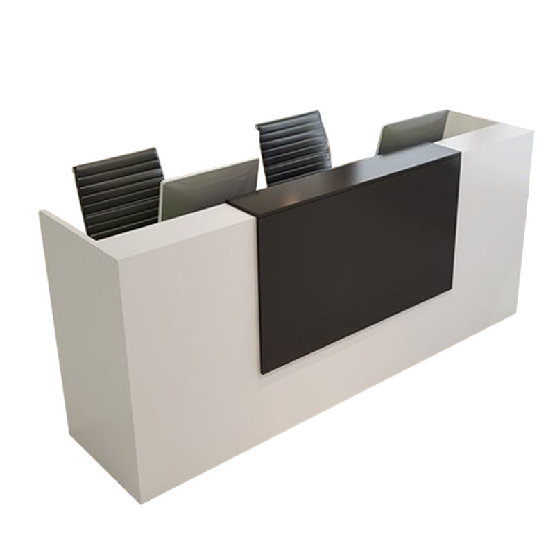 前台接待台简约大气创意烤漆迎宾前台公司咨询吧台办公桌包邮