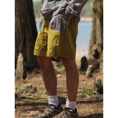 SENDAWAY 24SS金属尼龙撞色拼接短裤男工装户外机能速干夏季轻薄