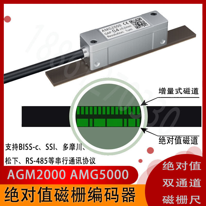 绝对值磁栅尺AGM2000读数头BISS-CSSI双码道绝对值磁栅编码器