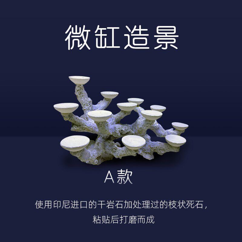 幽影微缸造景35-40缸造景树枝状造景鱼缸装饰海水鱼珊瑚造景