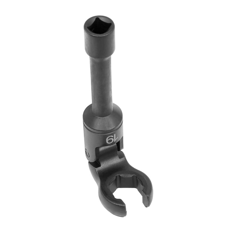 6件套六角摇头开口扳手组套油管拆卸套筒扳手 汽修工具12mm19mm