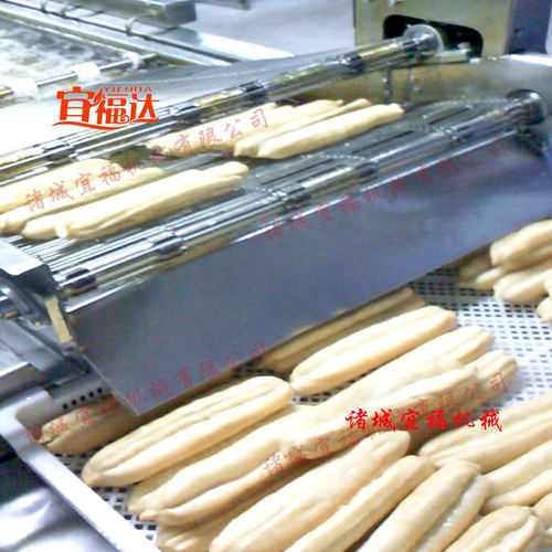 电加热油条油炸生产线 宜福不锈钢连续式面片油炸机器设备图片