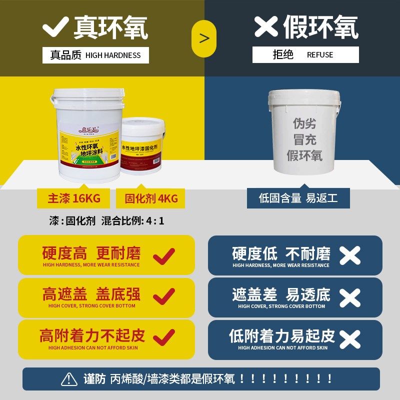 双组份水性环氧地坪漆水泥地面漆车库室内高耐磨地平厂房树脂油漆
