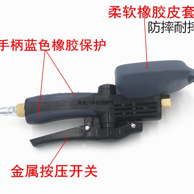 新款风速液晶轮胎数字充气枪气压表胎压表充气表加气枪表带背光