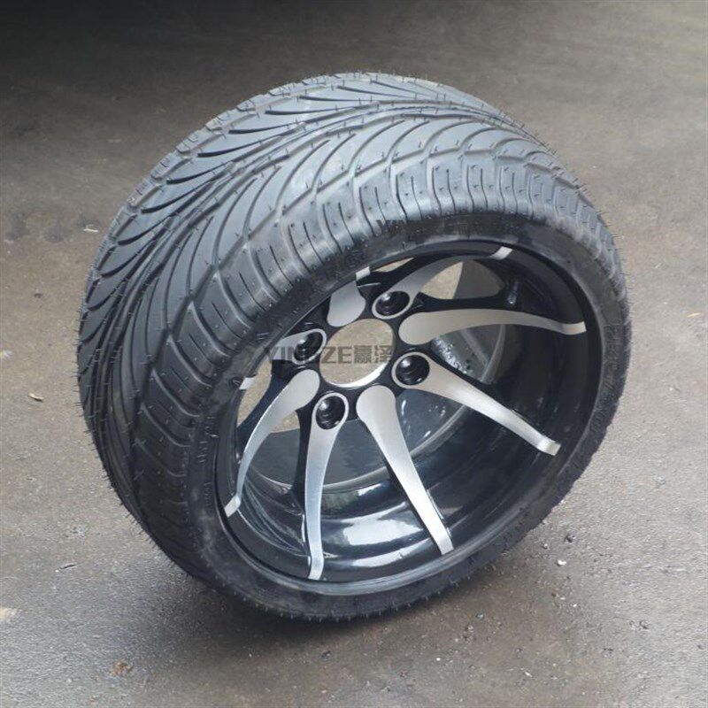 自制四轮卡丁车配件倒三轮沙滩车235/30-12寸扁平公路轮胎铝轮毂