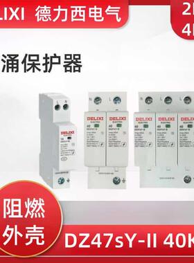 DZ47sY浪涌防雷器2P家用避雷4P电涌保护器40KA/385V65KA