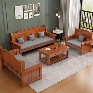 实木长椅沙发椅冬夏两用小户型阳台卧室客厅三人四人休闲靠背长椅