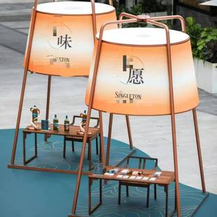 户外防水网红大型灯笼防风铁艺灯笼定制景区公园装饰花灯造型彩灯